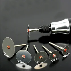 Disco de corte de Metal de acero inoxidable, 6 piezas con 1 Mandril para renovador, 16, 18, 22, 25, 32mm, sierra Circular