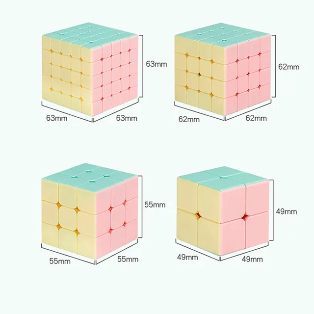 New Color Magic Cube Shengshou legend Macaron Stickerless Magic Cube 5x5x5/4x4x4/3x3x3/2x2x2 Cubing Classroom Macaron Speed Cube 6