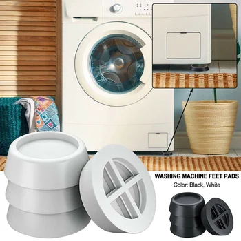 

High Quality 4 Pcs Washing Machine Anti-vibration Mute Protection Mat Anti-skid Foot Pad Dryer Home MD88