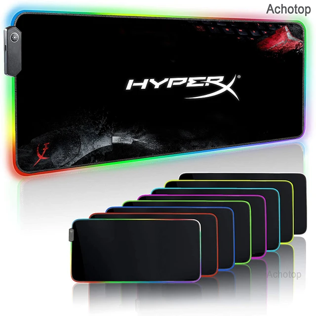 HyperX RGB Gaming Mouse Pad LED Soft Extra Extended Large Mousepad Gamer Anti-Slip Rubber Base XL PC Computer Keyboard Mouse Mat 6
