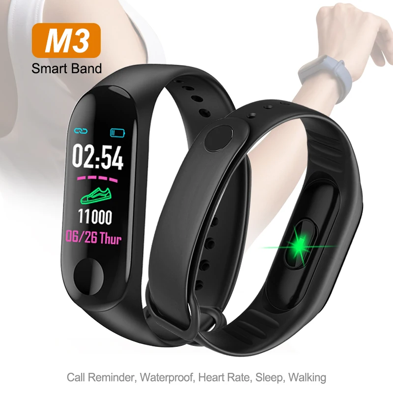 

Colorful M3 Smart Bracelet Band Fitness Tracker Heart Rate Blood Pressure Messages Reminder Sport Smart Wristband