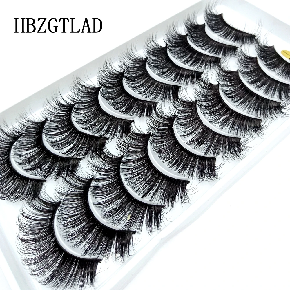 Multi-style 10 Pairs 3D Soft Mink Hair False Eyelashes Handmade Wispy Fluffy Long Lashes Natural Eye Makeup Tools Faux EyeLashes