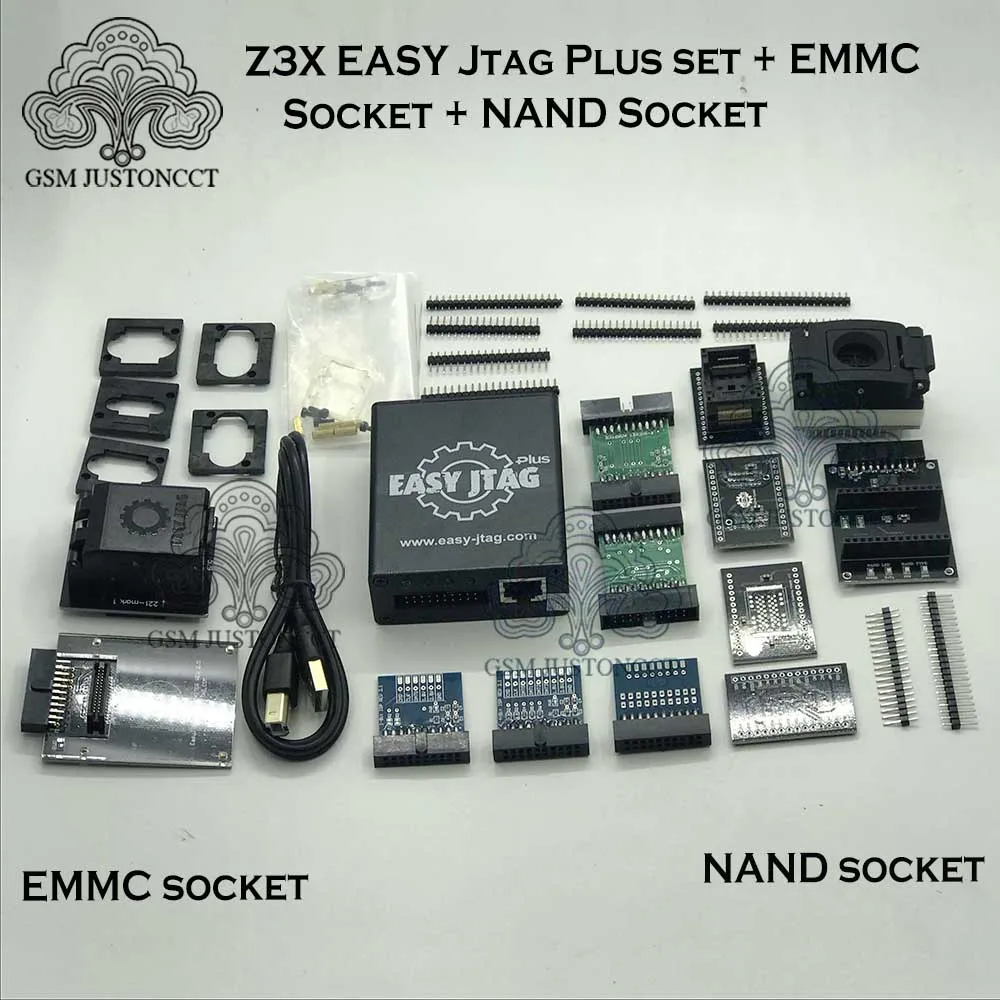 Easy-Jtag plus box+ EMMC socket +NAND socket - gsmjustoncct - A