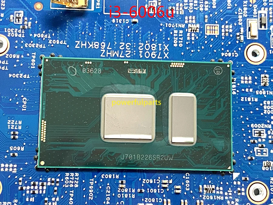 100% working for Dell latitude 3480 3580 motherboard 0C6H2V CN-0C6H2V 16852-1 with i3-6006 cpu + graphic tested ok cheap motherboard for pc