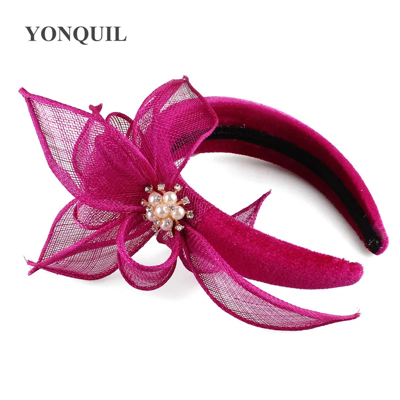 Женские Темно-синие аксессуары для волос шоу гонки millinery свадебные головные уборы для женщин Свадебная вечеринка очаровательные повязки элегантная Новая мода