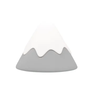 

New Wireless Voice-Activated Night Light Led Warm Light Rechargeable Snow Mountain Bedroom Bedside Lamp Light Gray Silicone