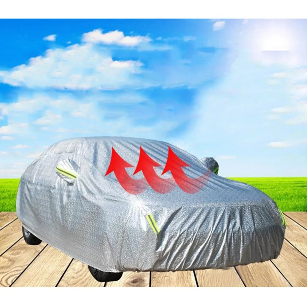 S-xxxl Новая алюминиевая пленка хлопок бархат утолщение одежда автомобиля лето дождь солнцезащитный щиток для автомобиля покрытие ветрозащитный ремень