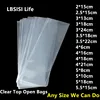 LBSISI Life 200pcs Small Long Transparent Plastic Bag Clear Top Open Food OPP Bags Lollipop Pen Gift Cookie Packaging Packing 1