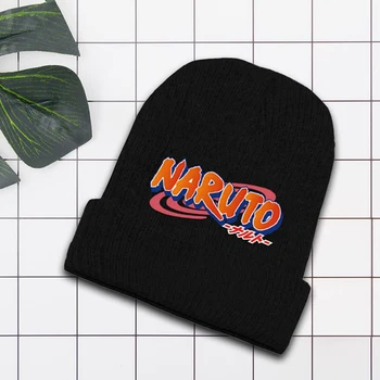 

Anime Lovers Naruto Beanie Uchiha Family Logo Cotton Embroidery Winter Hat Knitted Hat Skullies Beanies Hat Hip Hop Knit Cap