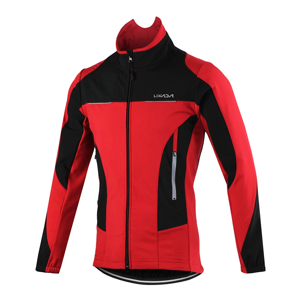 Lixada Men Winter Cycling Clothing Set Windproof Long Sleeve Cycling Jersey Coat Jacket with 3D Padded Pants Trousers