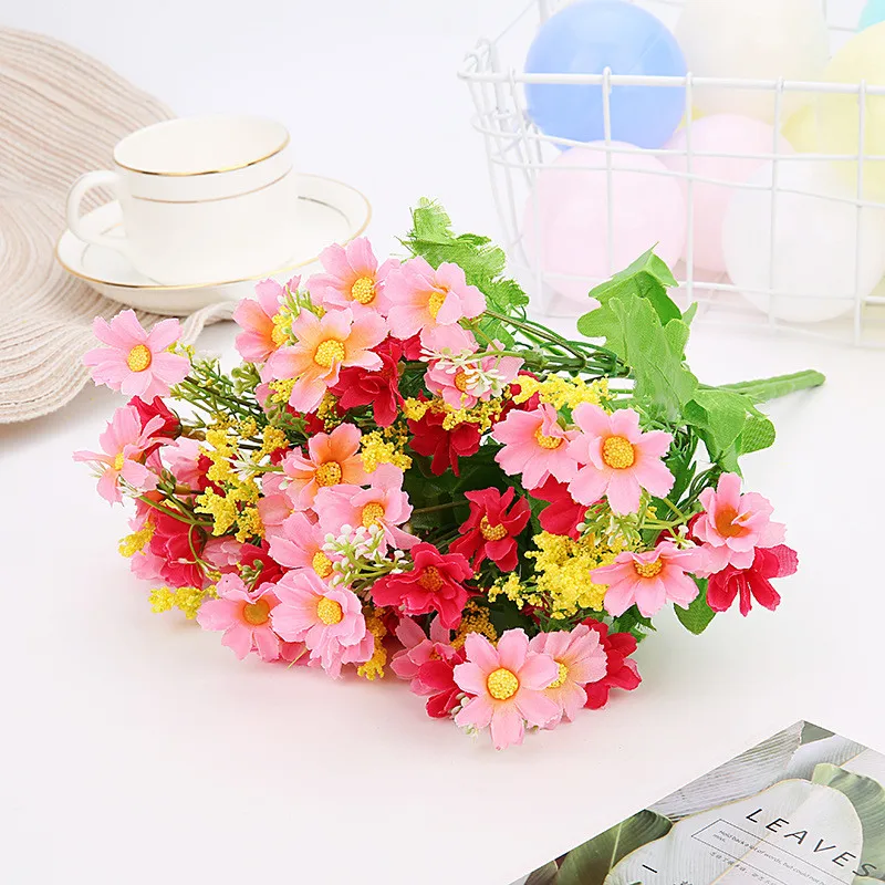

Artificial Gerbera Fashion Home Garden Bride DIY Wreath Material Wedding Banquet Decoration Artificial Flower Scissors Crown