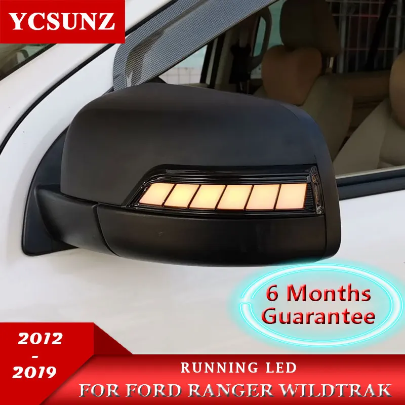 Светодиодные зеркальные Чехлы для Ford Ranger 2012 2019 2020 T6 T7 T8 Wildtrak двойная кабина с