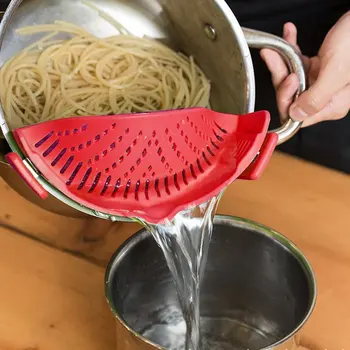 

Silicone Colanders Kitchen Clip On Pot Strainer Drainer For Draining Excess Liquid Univers Draining Pasta Vegetable Cookware