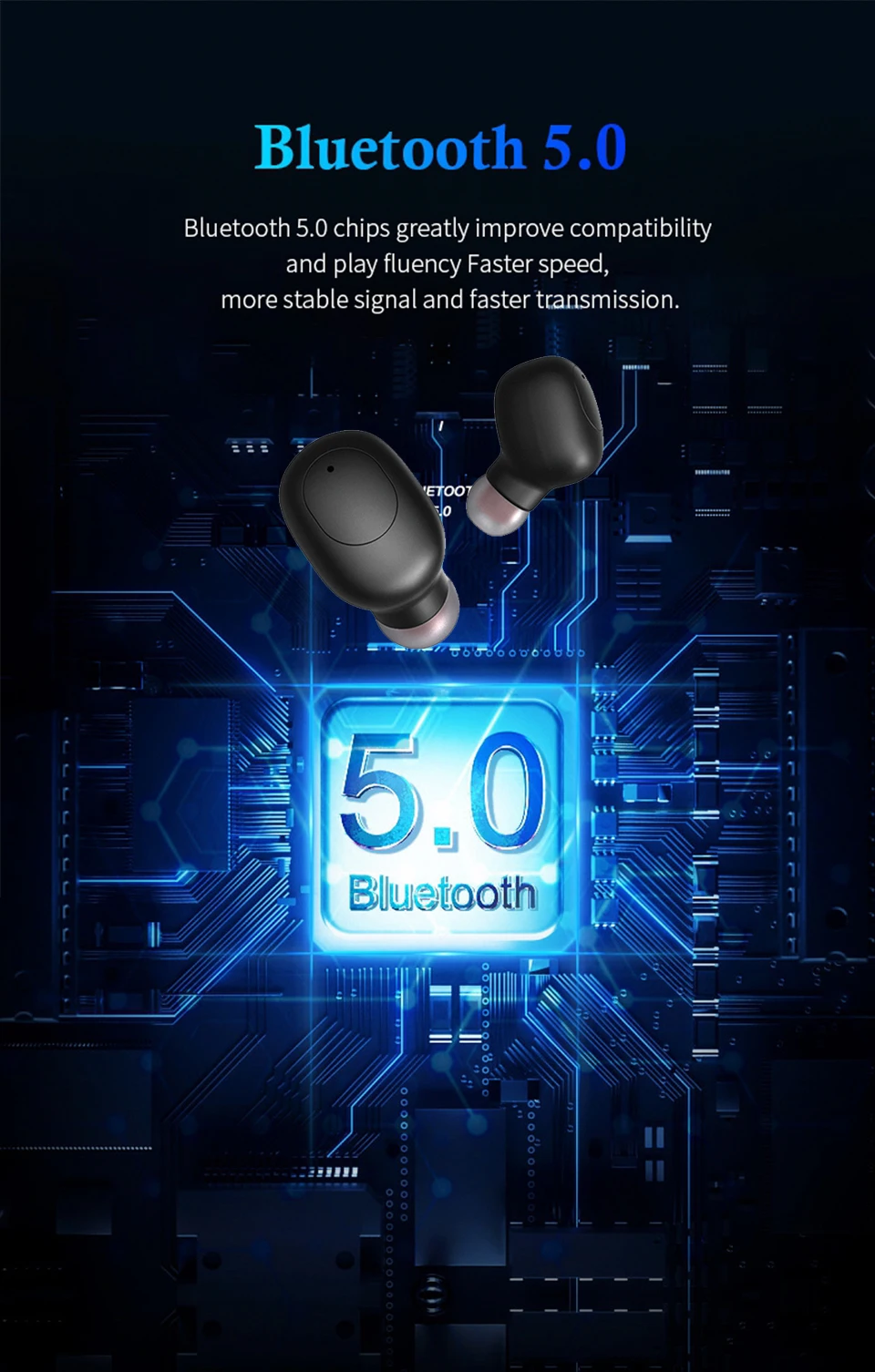 TWS беспроводные наушники, Bluetooth наушники, спортивные наушники для Redmi Airdots Honor, гарнитура для телефона Umidigi X samsung A50 S9