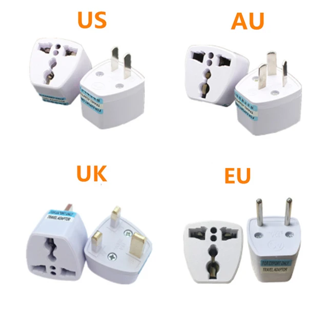 Universal EU UK US GER AU CHN Plug Adapter European Germany Australia China  Power Plug Socket White Travel Converter Plug - AliExpress