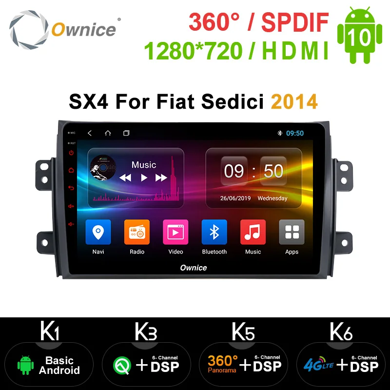 Автомобильный DVD k3 k5 k6 Ownice Android 10 0 для Suzuki SX4 Fiat Sedici 2014 автомобильный радиоприемник