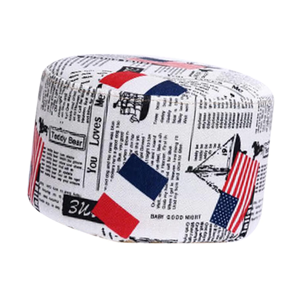 28x18cm Round Linen Fabric Footstool Cover Wooden Stool Slipcover Flag Footstool Cover Replacement Round Footstools Cover