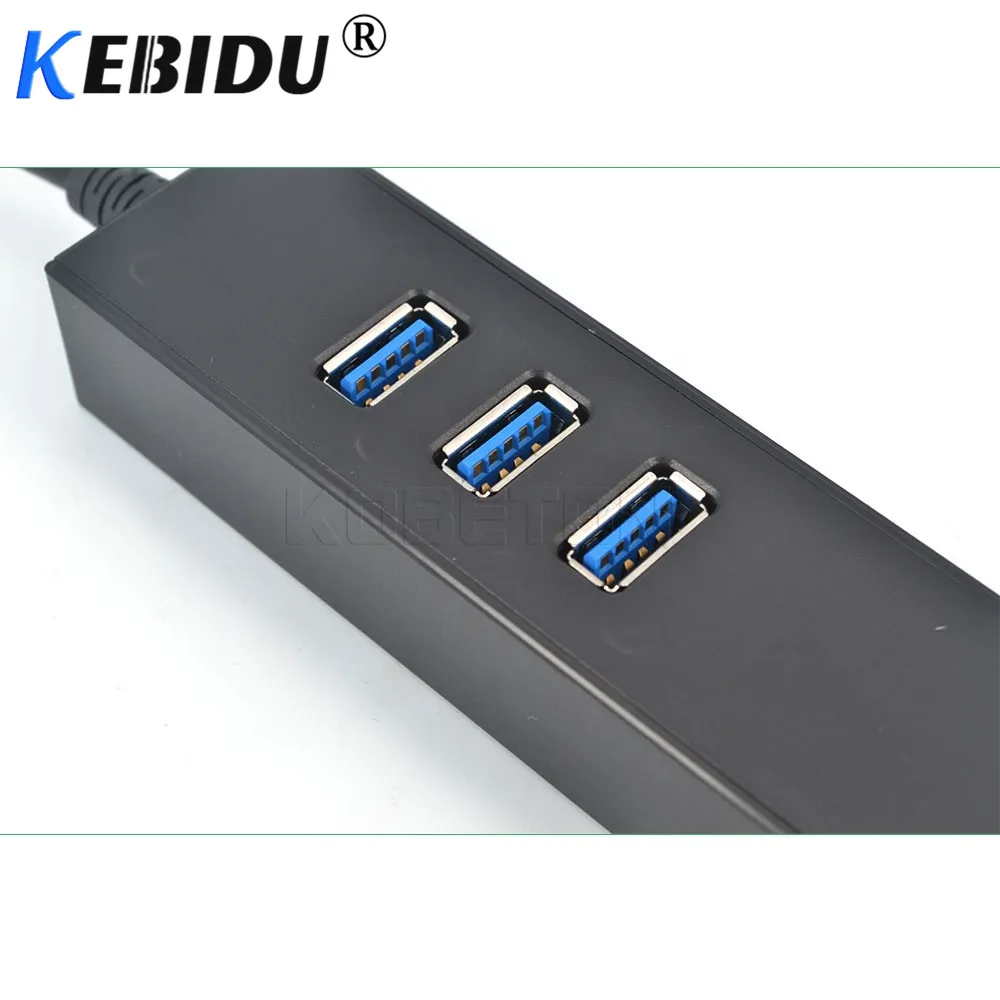 Kebidu 3 Порты usb-хаб USB 3,0 для RJ45 usb-хаб s Gigabit Ethernet LAN проводной сетевой адаптер 10/100/1000 Мбит/с для Windows, Mac