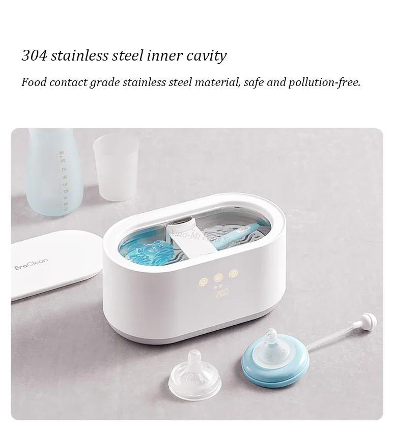 Youpin Eraclean Smart Ultrasonic Cleaner Ultrasonic Sonic Vibration Cleaning Machine Jewelry cleaner Work with Mi Home App