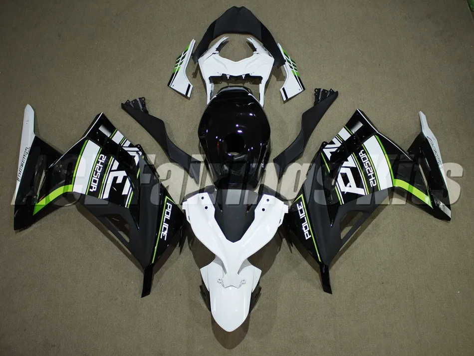 ABS Полный комплект обтекателя Для Kawasaki Ninja300 EX300 300R 2013, 13, 14, 15, 16, 17, Обтекатели+ крышка бака классные черные
