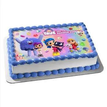 

True And The Rainbow Kingdom Cake Topper Edible Wafer Sugar Icing Paper Baby Shower Little Girl Birthday Cake Decorating Tools