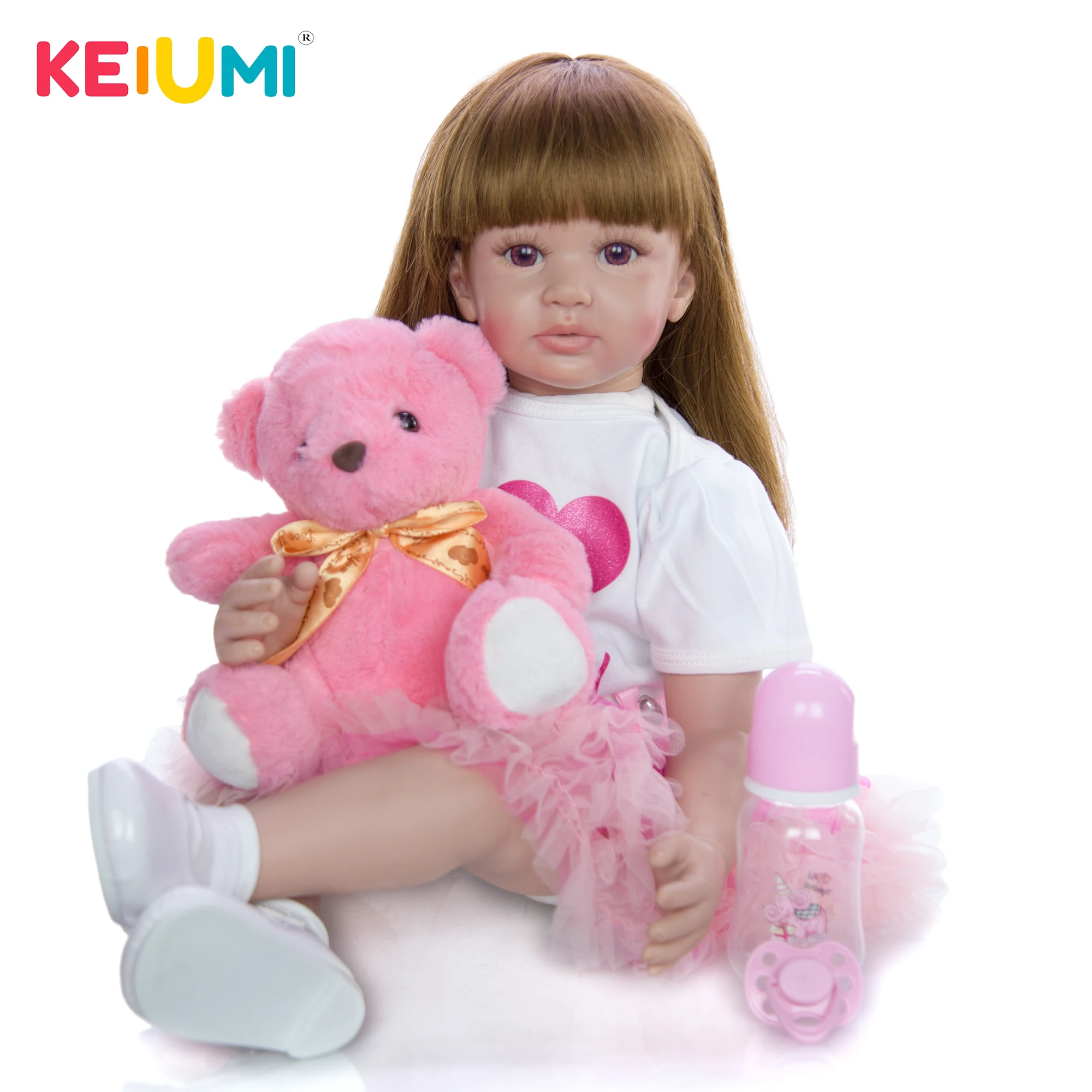 Силиконовая кукла реборн KEIUMI 24 дюйма Реалистичная 60 см игрушка ручной работы для
