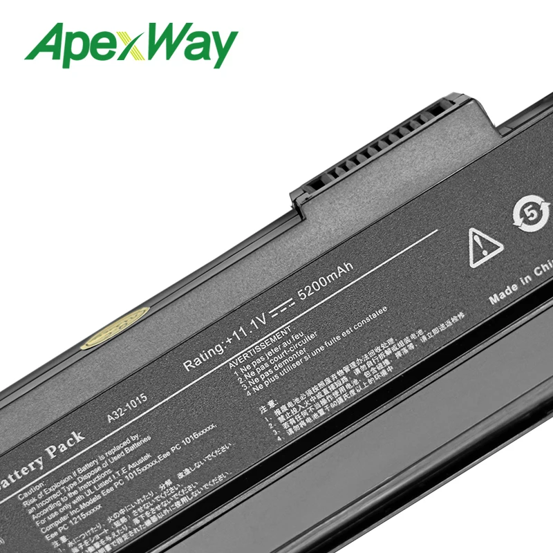 Apexway 6 cells 11 1 v A32 1015 Eee PC 1011B 1011BX 1011C 1011CX 1011P 1011PDX 1011PD 1011PN 1011PX|laptop battery|battery for asuslaptop battery