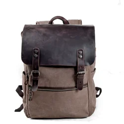 Retro school backpack school bag large capacity computer bag 15.6-inch business trip hiking backpack