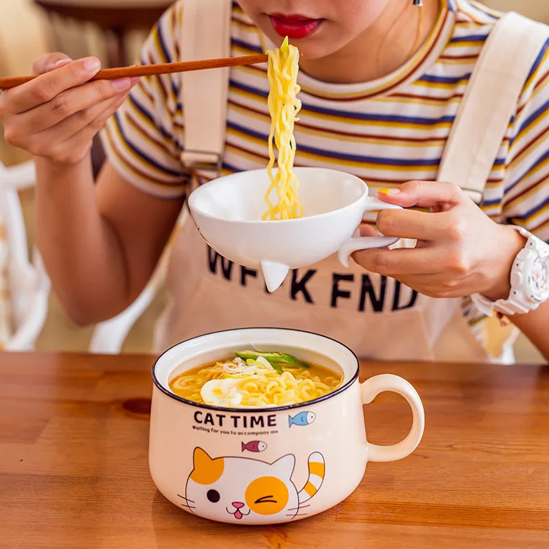 Kawaii Neko Cat Japanese Style Ceramic Bowl - Limited Edition