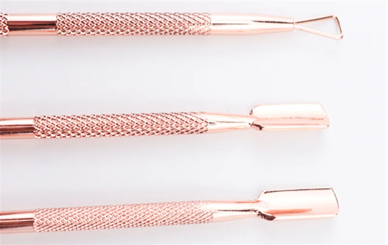 1/3pcs Gold Stainless Steel Cuticle Pusher Nail Art Pedicure Manicure Tools Nail File Dead Skin Push Cuticle Remover Nail Pusher