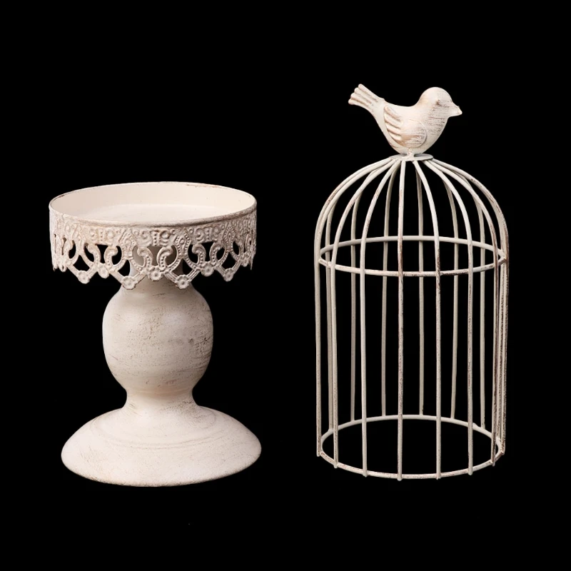 Метлаллическая птица клетка, Свечи Держатель Подсвечники Tealight висящий декоративный фонарь подарок 72XF