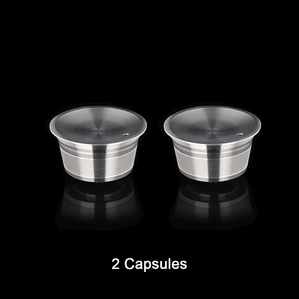 2PCS Capsules Stainless Steel Dolce Gusto Refillable Coffee Capsule Tamper Filter Baskets Reusable Dripper Kitchen Accessories Christmas Gift - Цвет: 2PCS Capsules