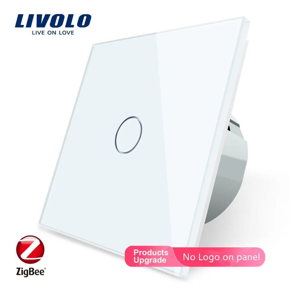 Настенный сенсорный выключатель Livolo Zigbee европейский стандарт работает с Alexa