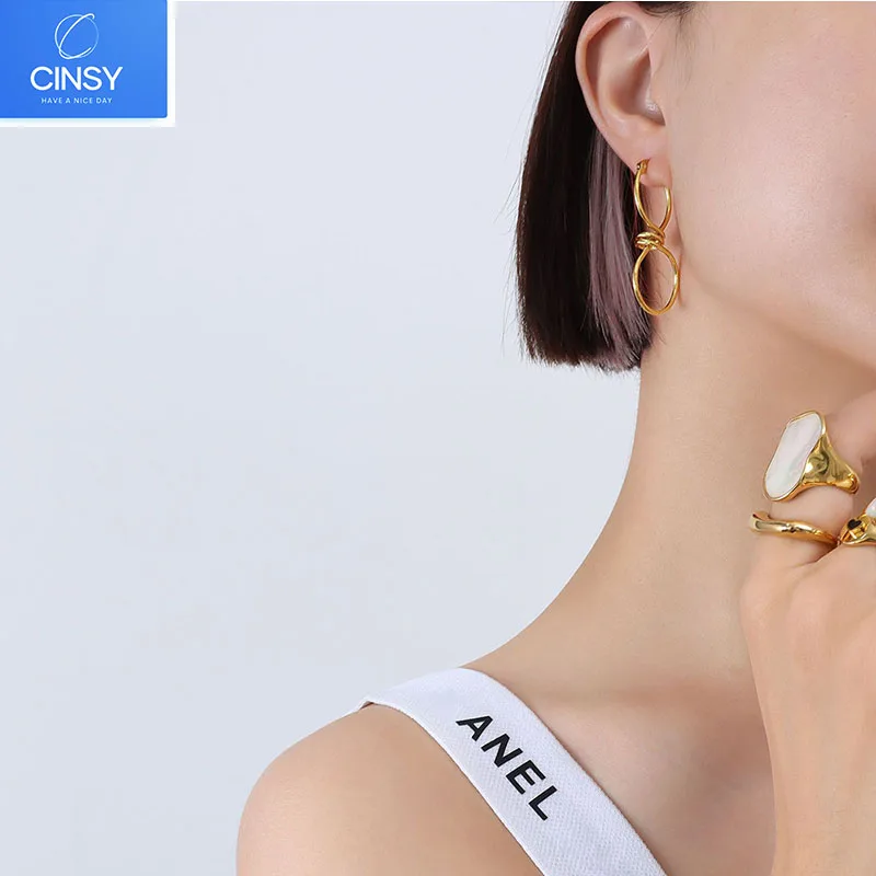 CINSY Jewelry Stainless Steel Earrings Jewelry For Women Kolczyki Brincos Piercing Christmas Aretes Earrings For women Pendiente