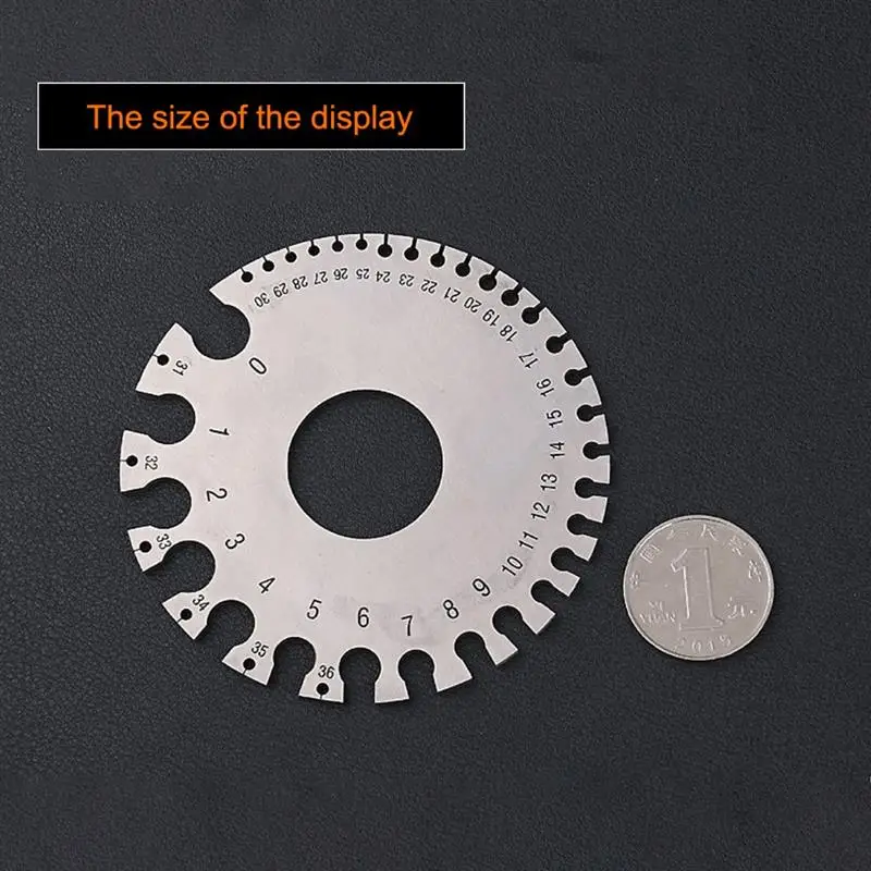 Stainless Steel Wire Gauge Tool - Round SWG Thickness Measurer Ruler WG-002 By ODM 4 thumbnail image