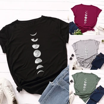 

The Moon Print Funny Mens O-Neck T Shirts Fashion Men's Tops Men T-Shirt Cool Men T Shirt Male Men Tee Shirts