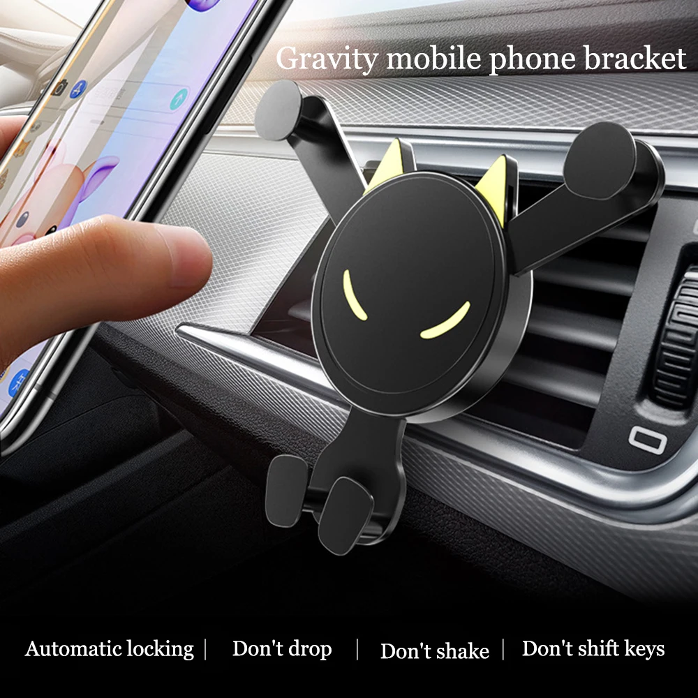

Gravity Little Devil Car Holder For Phone In Car Air Vent Clip Mount No Magnetic Mobile Phone Holder GPS Stand For IPhone XS 4
