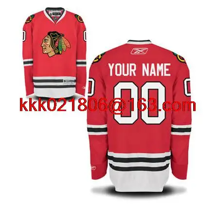 Custom Chicago одежда высшего качества Персонализированная для мужчин женщин молодежи/детей Вышивка логотипа Джерси - Color: Red