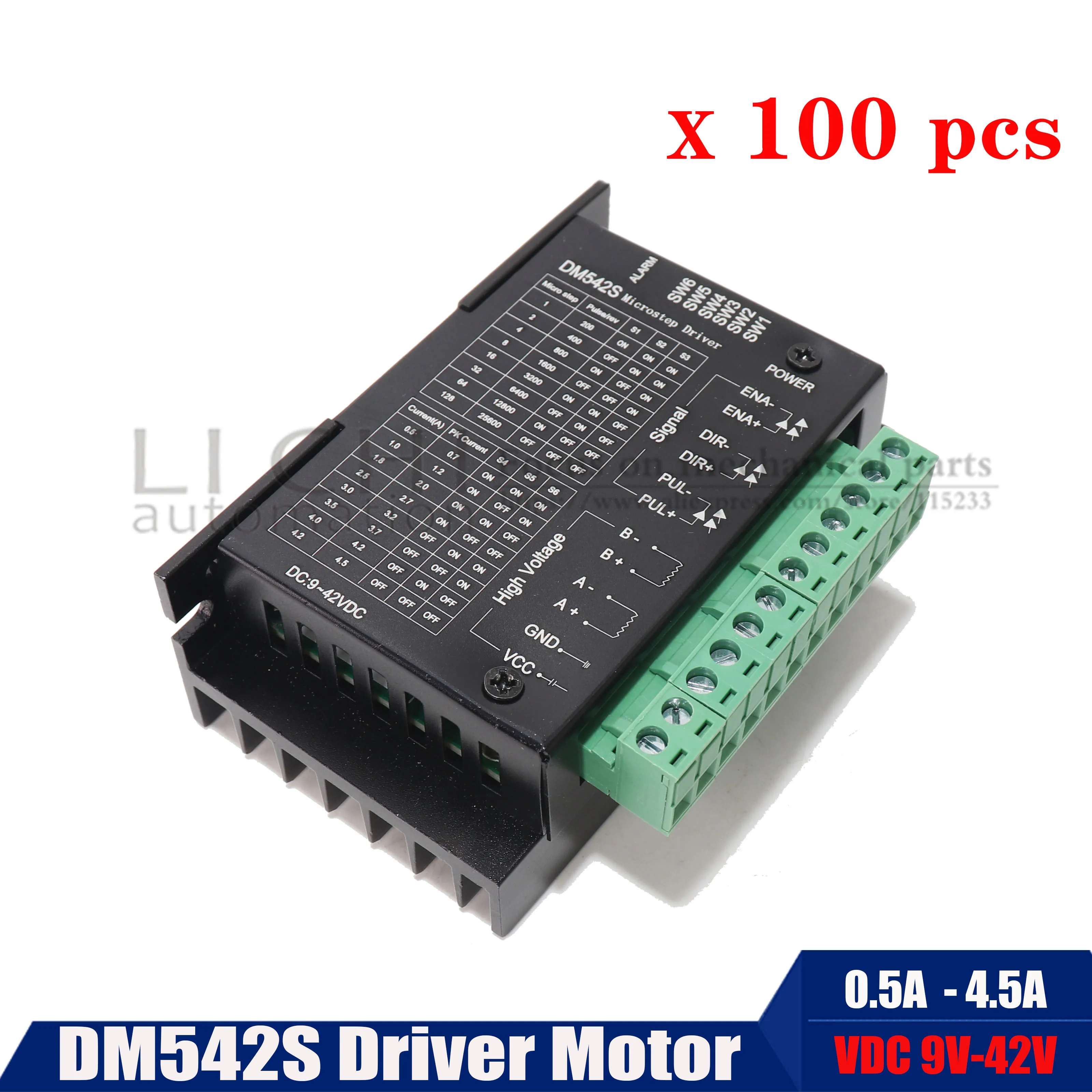 100 шт. Драйвер шагового двигателя DM542S Напряжение 24-50VDC ток 1,0-4.2A для 57 86 серия 2-фазный цифровой шаговый двигатель