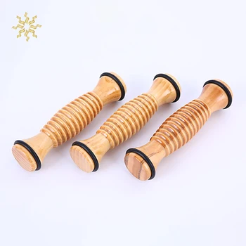 

Foot Massage Wooden Roller Instep Shaper Sole Roller Foot Acupressure Massage Relaxation Decompression Wood Stick K510