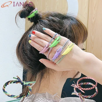 

QIANAO High Quality Popular Elastic Hair Bands Cartoon croco Head Rope Women Rubber Band Hair Accessories Scrunchie Hair Ring