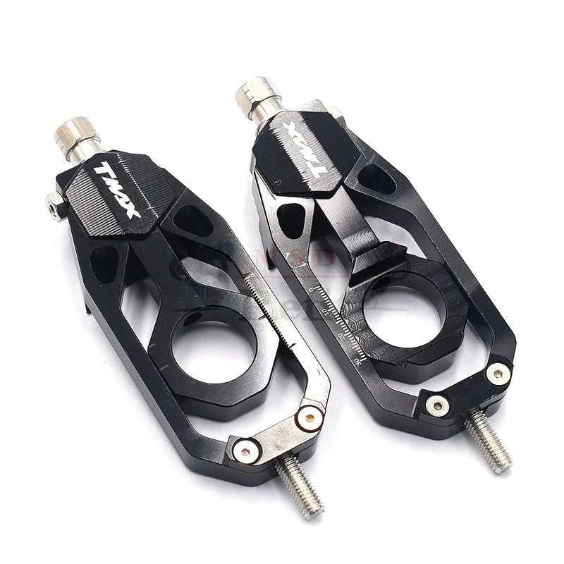 TMAX логотип мотоцикла CNC цепи регулировки натяжители Катена для Yamaha T-MAX 530 TMAX530 2013 - Цвет: Черный