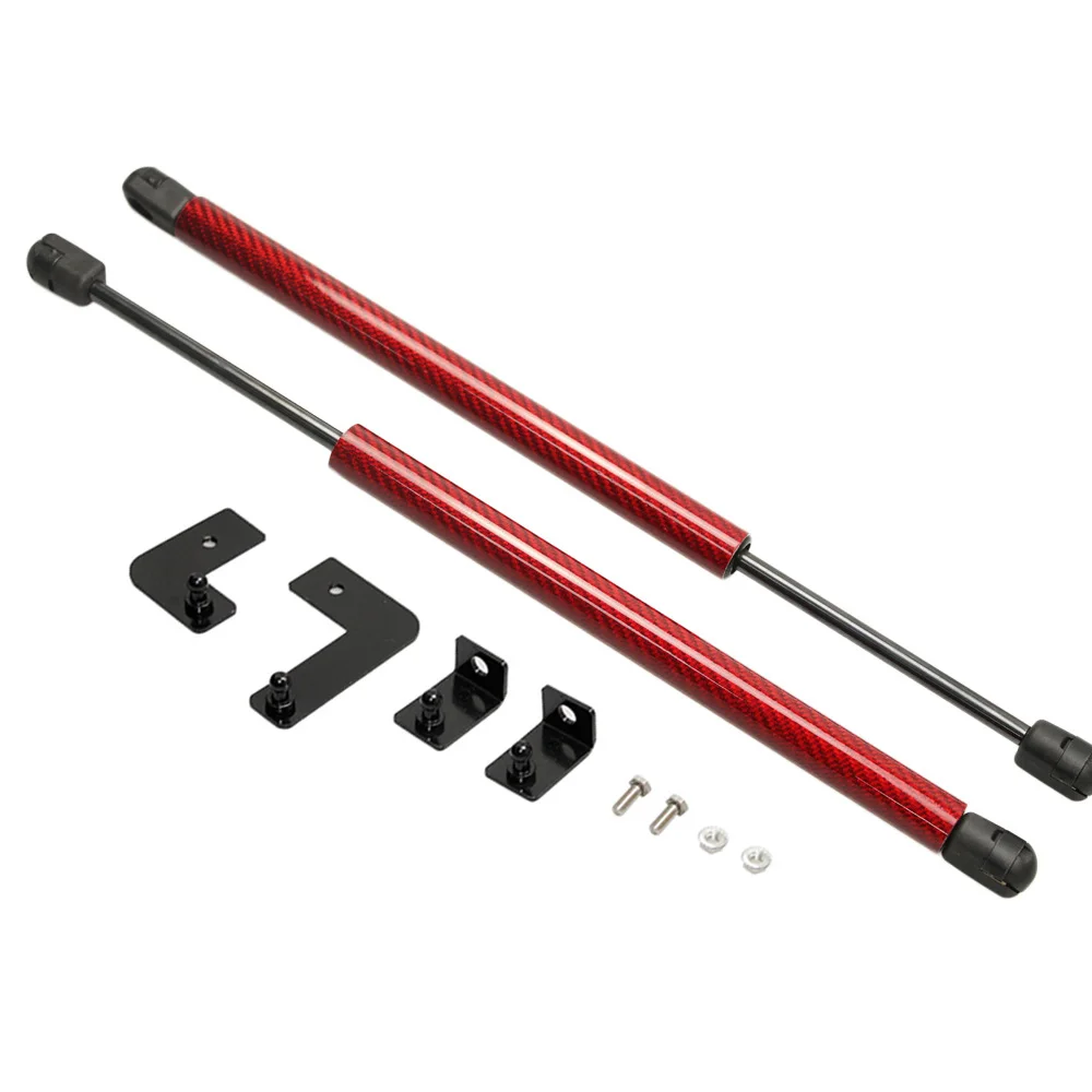 red carbon fiber Для Subaru XV- модифицированный передний капот капота газлифт поддерживает стойки опорный стержень ударов - Цвет: red carbon fiber