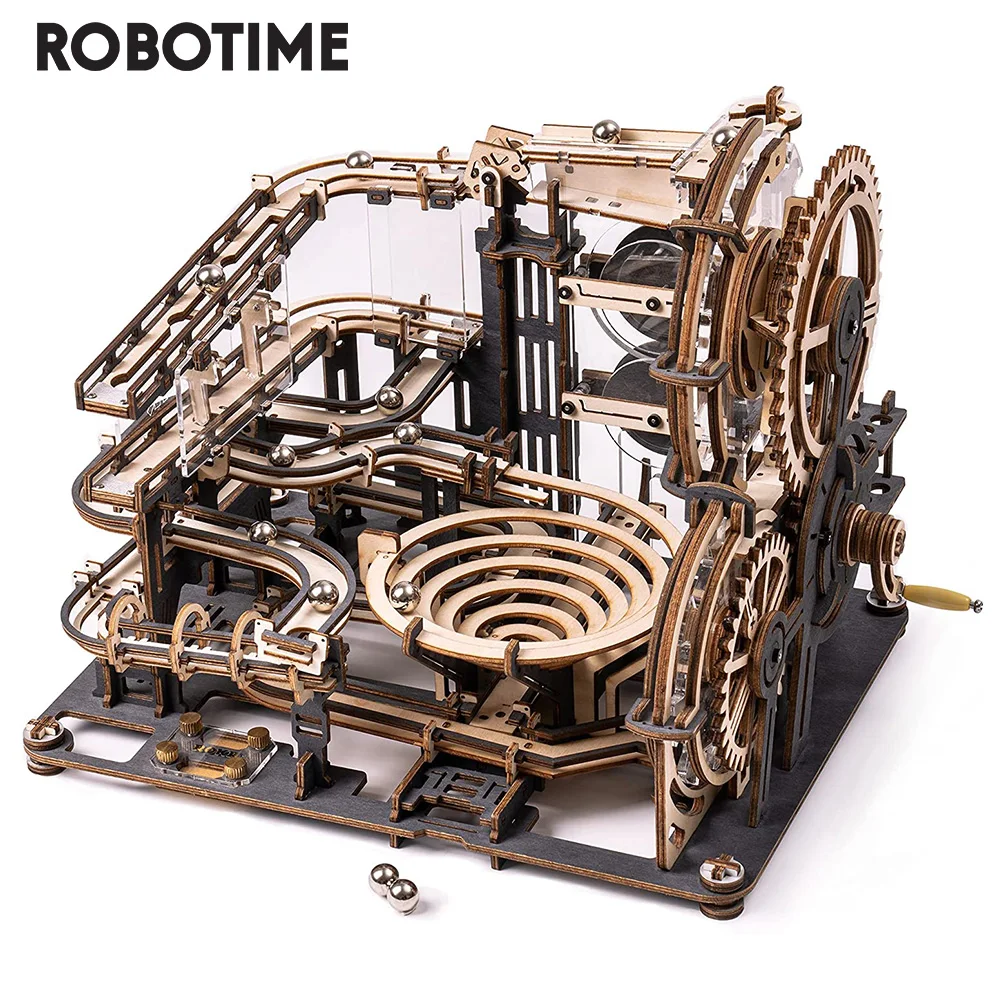 Robotime Rokr 5 tipos de canicas para niños y adultos, modelo de madera, juego de bloques de construcción, juguete de montaje, regalo - Top 100 hogar y jardín