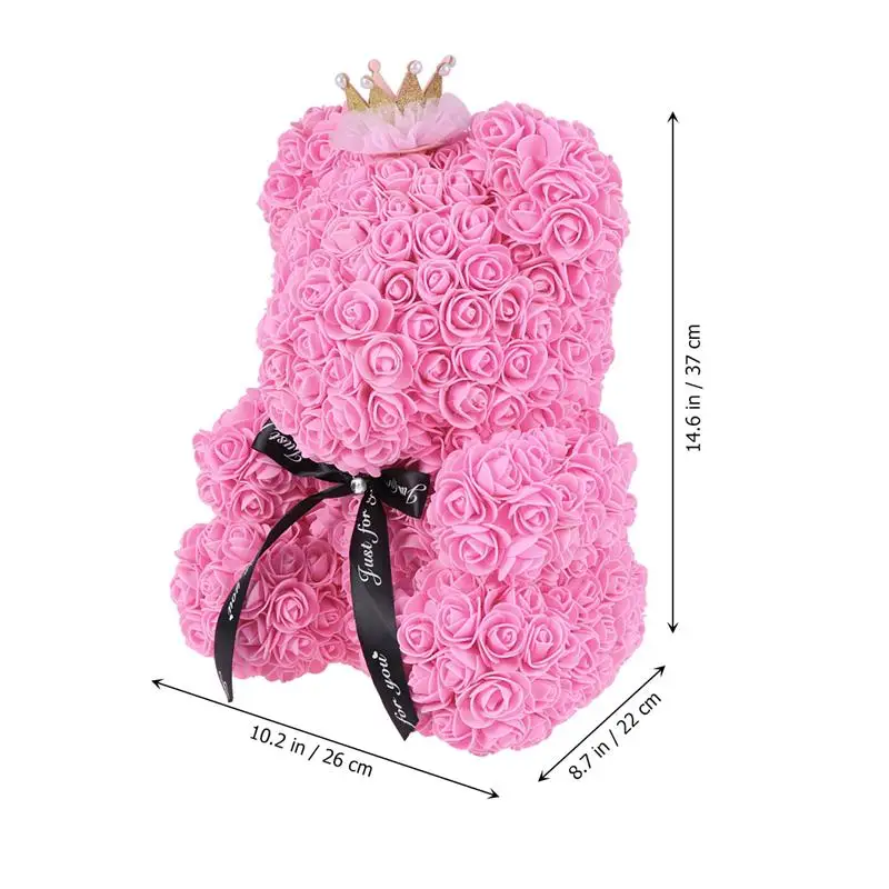 Искусственная Роза 40 см букет из пенопласта в виде медведя искусственный подарок