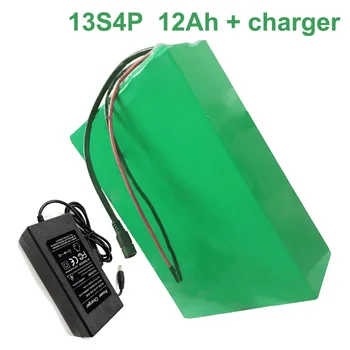 

48V 12Ah 13S4P 18650 Li-ion Battery Pack E-Bike Ebike electric bicycle 200*125*70mm Accept customization With charger