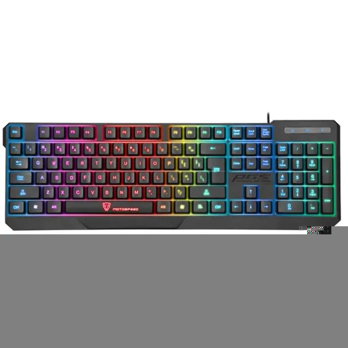 Motospeed K70 водонепроницаемый цветной светодиодный USB Проводная игровая клавиатура