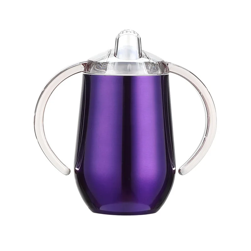 Thermos Baby Vacuum Insulated Stainless Steel Sippy Cup, 10oz, Purple