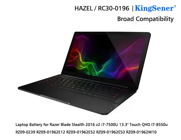 Kingsener желто RC30-0196 RZ09-0196 ноутбук Батарея для Razer blade Stealth v2 i7-7500U 13," сенсорный экран QHD I7-8550u 3ICP4/92/80