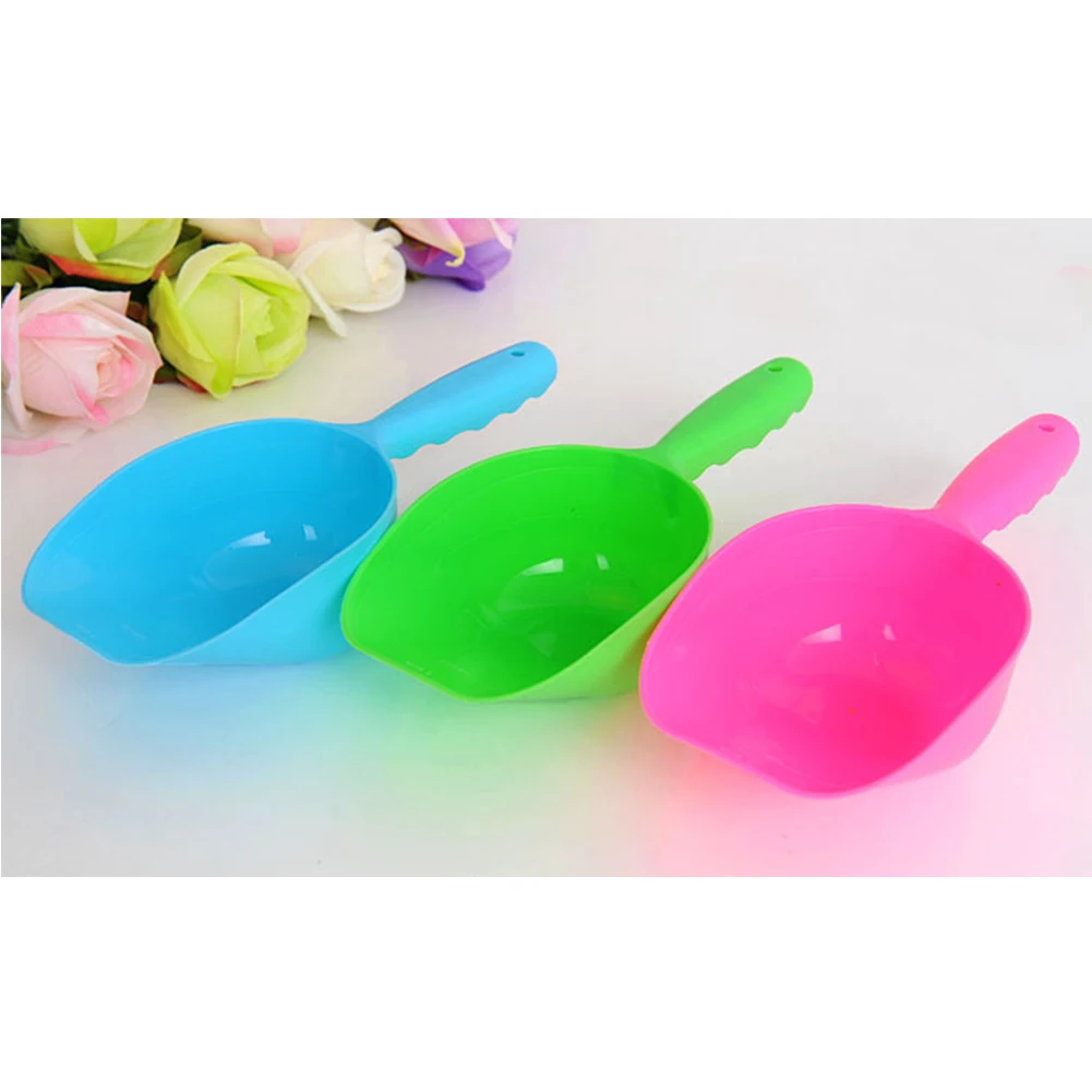 Pet Food Shovel Measuring Spade Plastic Scoop Puppy Cat Dishes Feeding Large Capacity Useful Tool Animal Rabbit Random Color